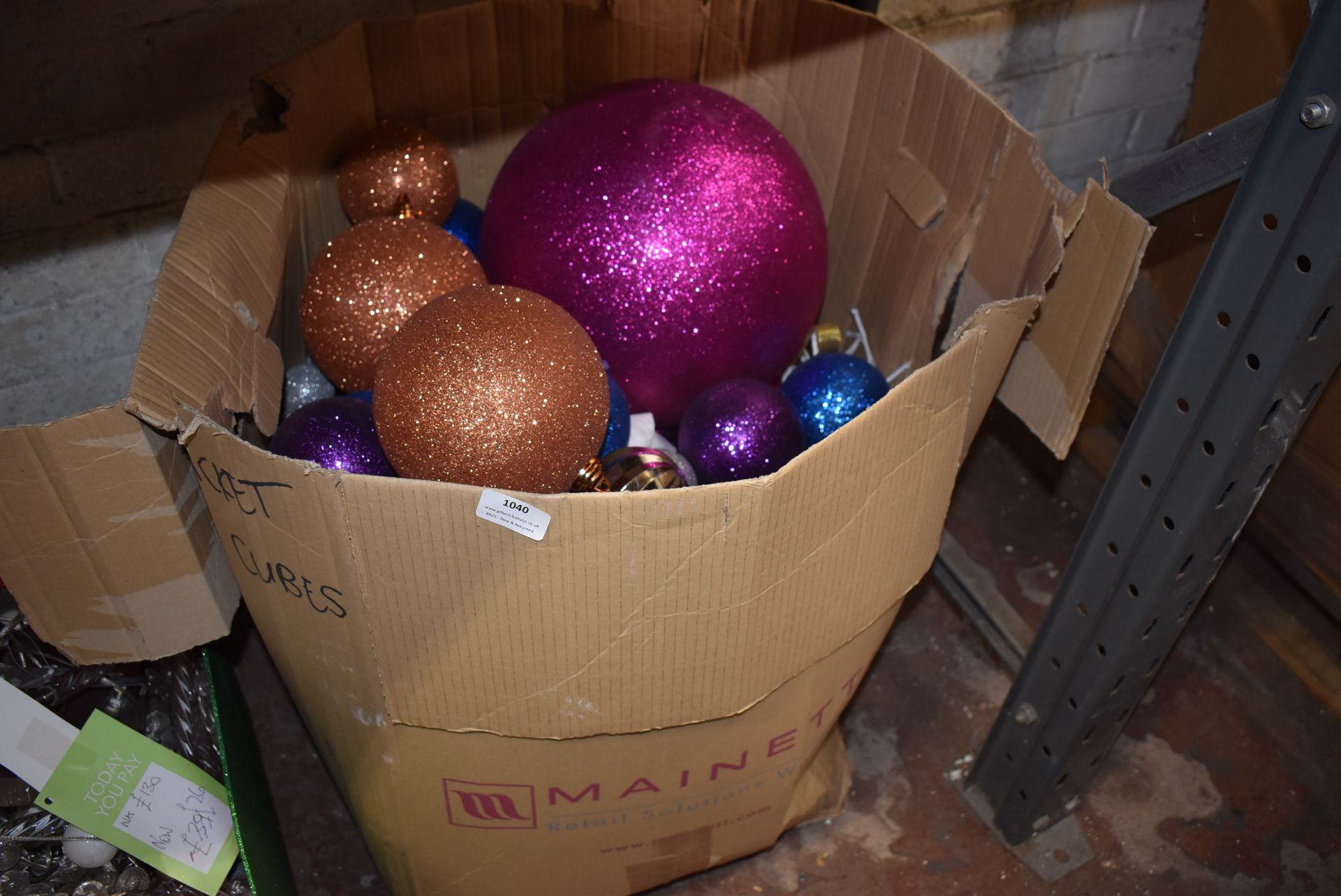 *Box of Various Christmas Baubles