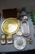 Royal Doulton Plates, Jasperware, Brass Tray, etc.
