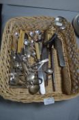Vintage EPNS Cutlery, etc. (basket not included)