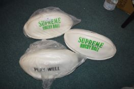 Three Supreme Rugby Balls Size: 5