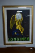 Reproduction Longines Framed Advertising Poster