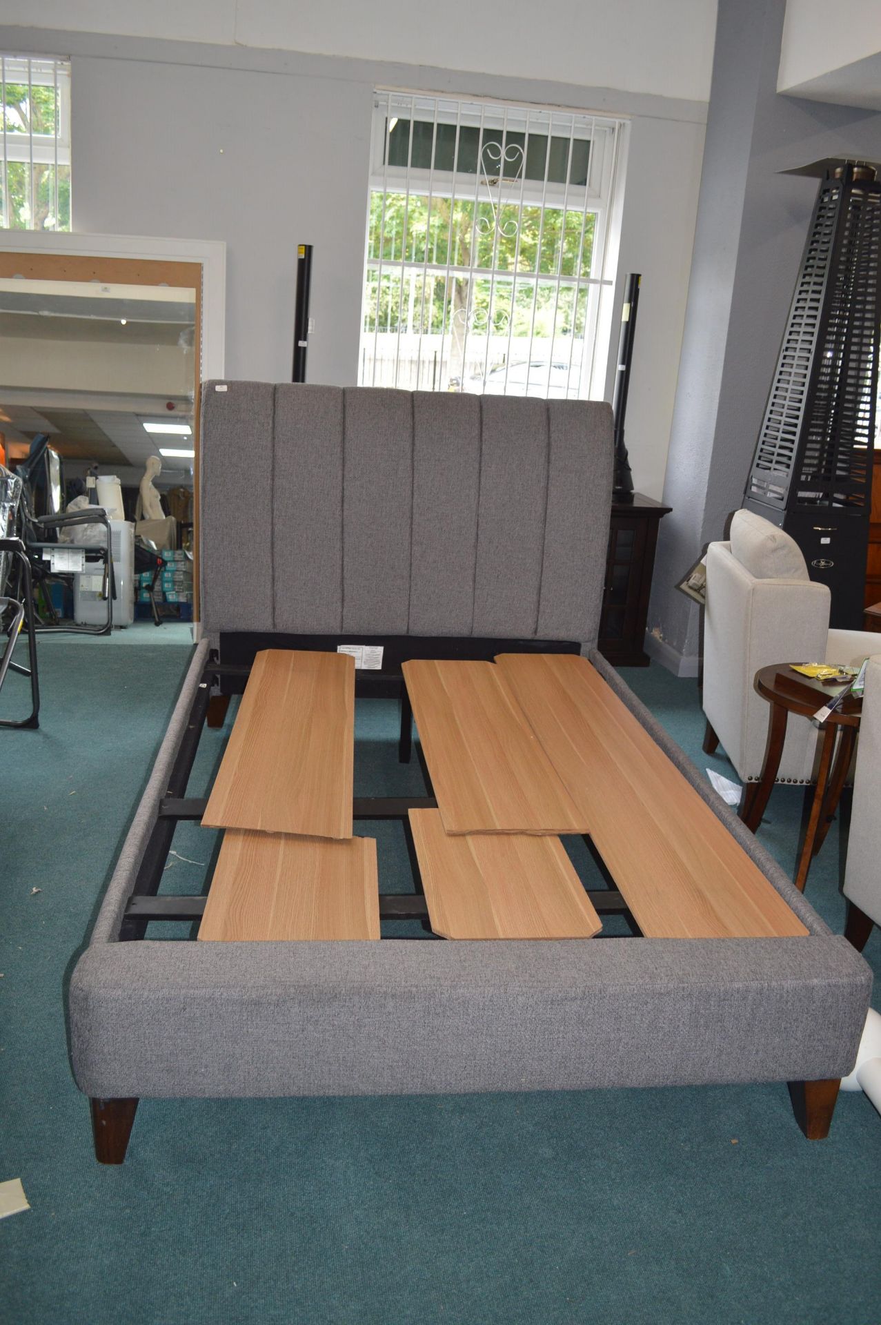 *Grey Double Bed Frame