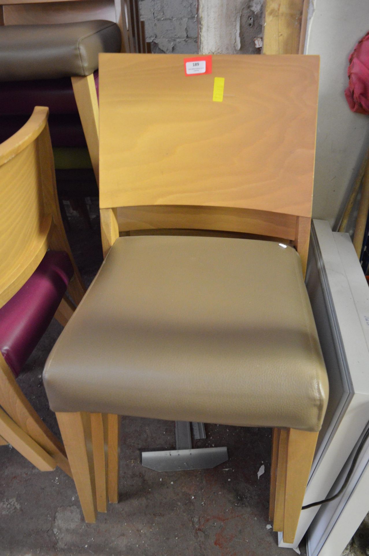 *Twenty-Nine Stackable Wooden Chairs with Upholste - Image 2 of 2