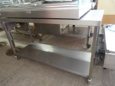Mobile Stainless Steel Preparation Table ~1.5m lon
