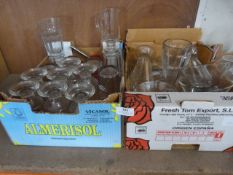 Two Boxes of Various Sundae Glasses and Irish Coff