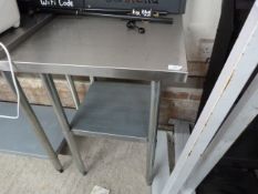Stainless Steel Topped Preparation Table with Unde