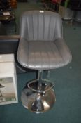 *Bayside Grey Gas-Lift Barstool