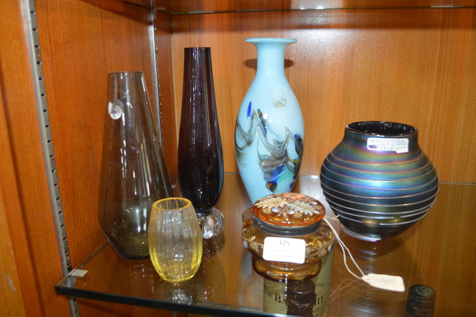 Glass Vases Including Signed Ditchfield (AF)