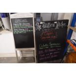 *Distressed A-Board on White Frame, Black A-Board,