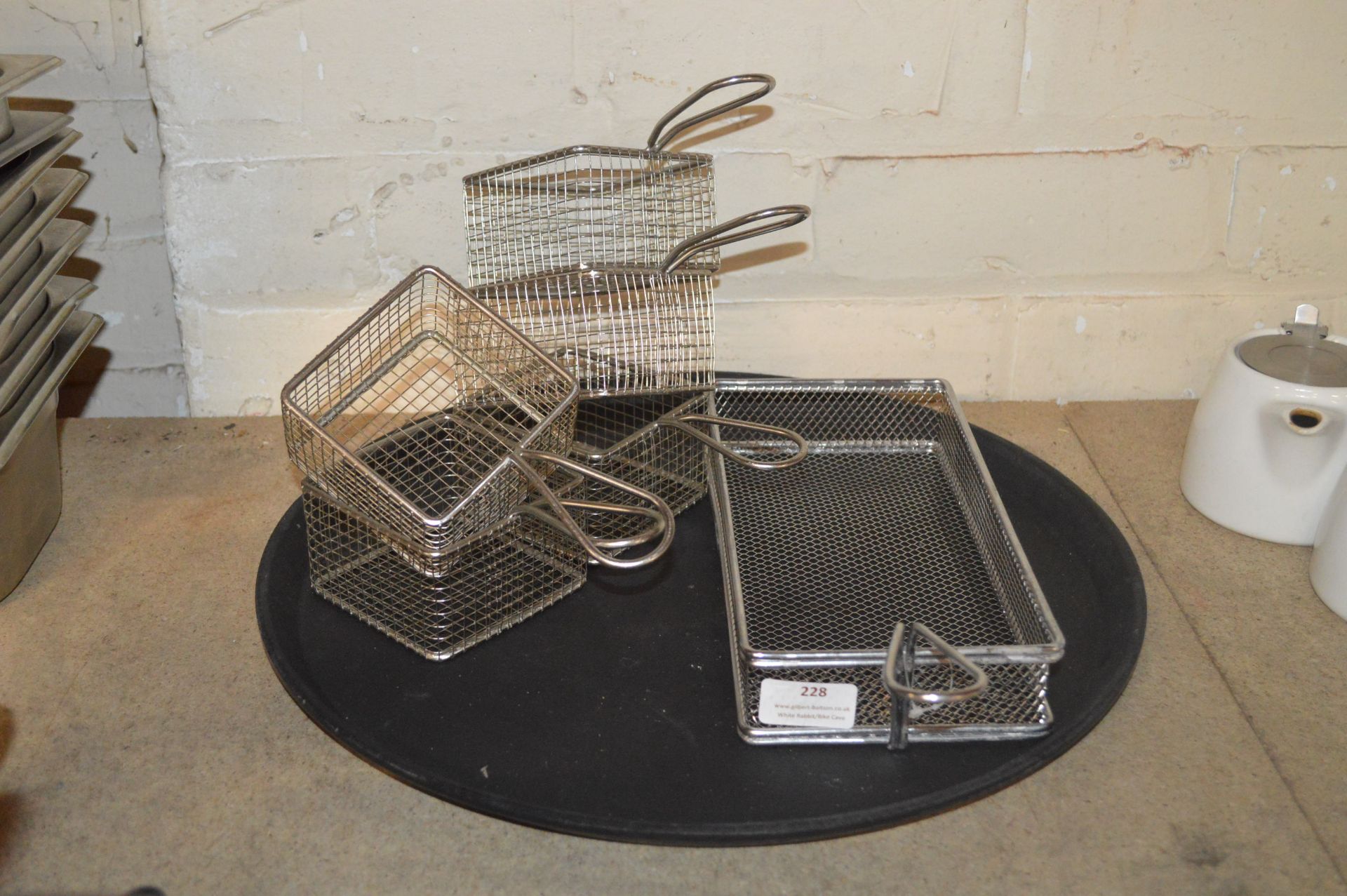 *Six Mini Chip Baskets and a Tray