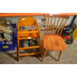 *Wooden Child's Highchair, and a Spindleback Chair