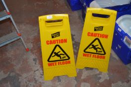 *Two Wet Floor Signs