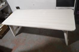 Low Level White Wooden Table ~50x135cm