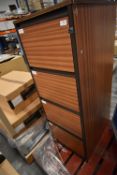 *Sapele Mahogany Four Drawer Foolscap Filing Cabinet