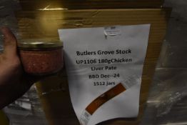 *~1512 Jars of Butler’s Grove 180g Chicken Liver Pâté BBD: Dec 2024