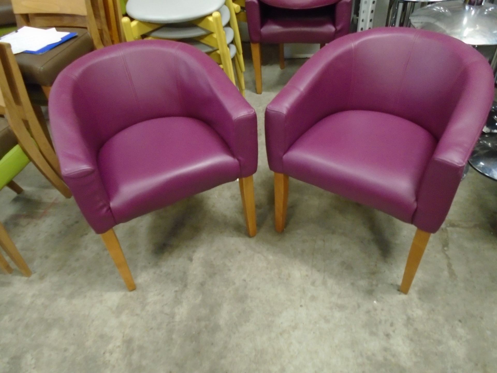 * 2 x purple tub chairs