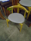 * 10 x yellow wooden framed seats with grey pads