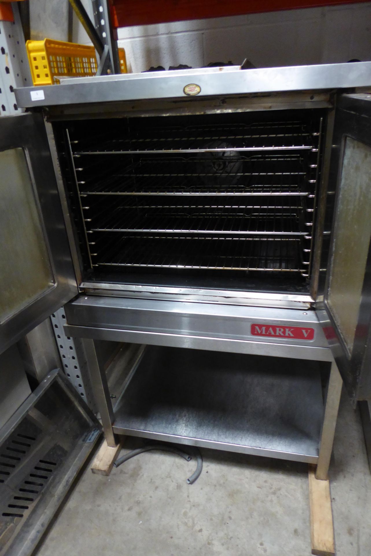 * Blodgett Mark V double door oven on stand with castors. 1000w x 1000d x 1450h - Image 2 of 5