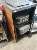 * tray storage unit - on castors, with quantity of trays