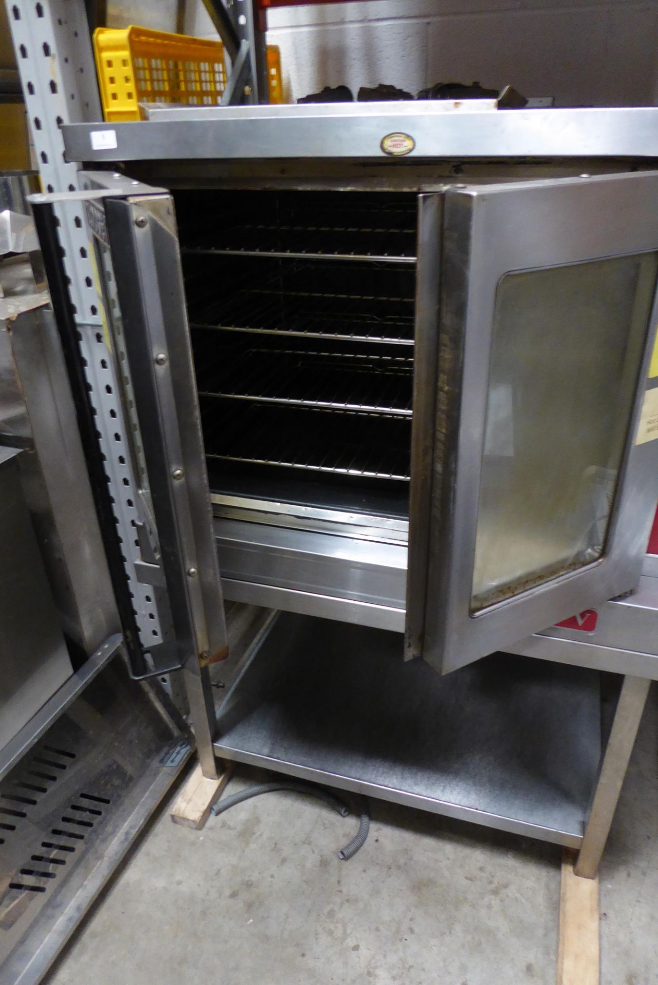 * Blodgett Mark V double door oven on stand with castors. 1000w x 1000d x 1450h - Image 3 of 5