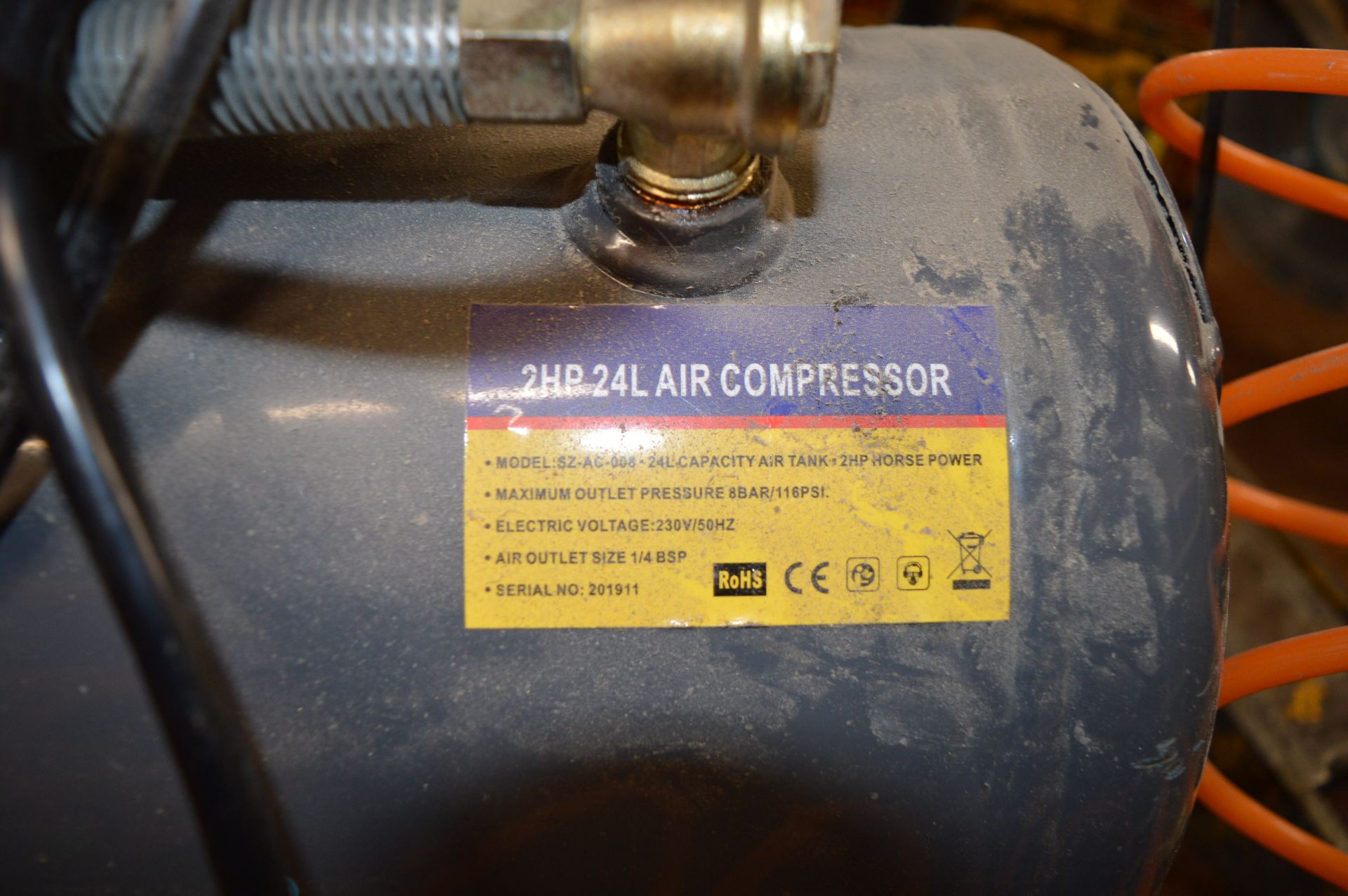 *Switzer 2HP 24L Air Compressor - Image 2 of 2