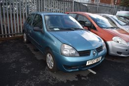 *Renault Clio Campus (manual, three door, blue) Reg: YT07 BGX, Mileage: 149293