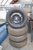 Four VW Transporter T5 and T6 Wheels with Hankook 205/65R 16C Tyres