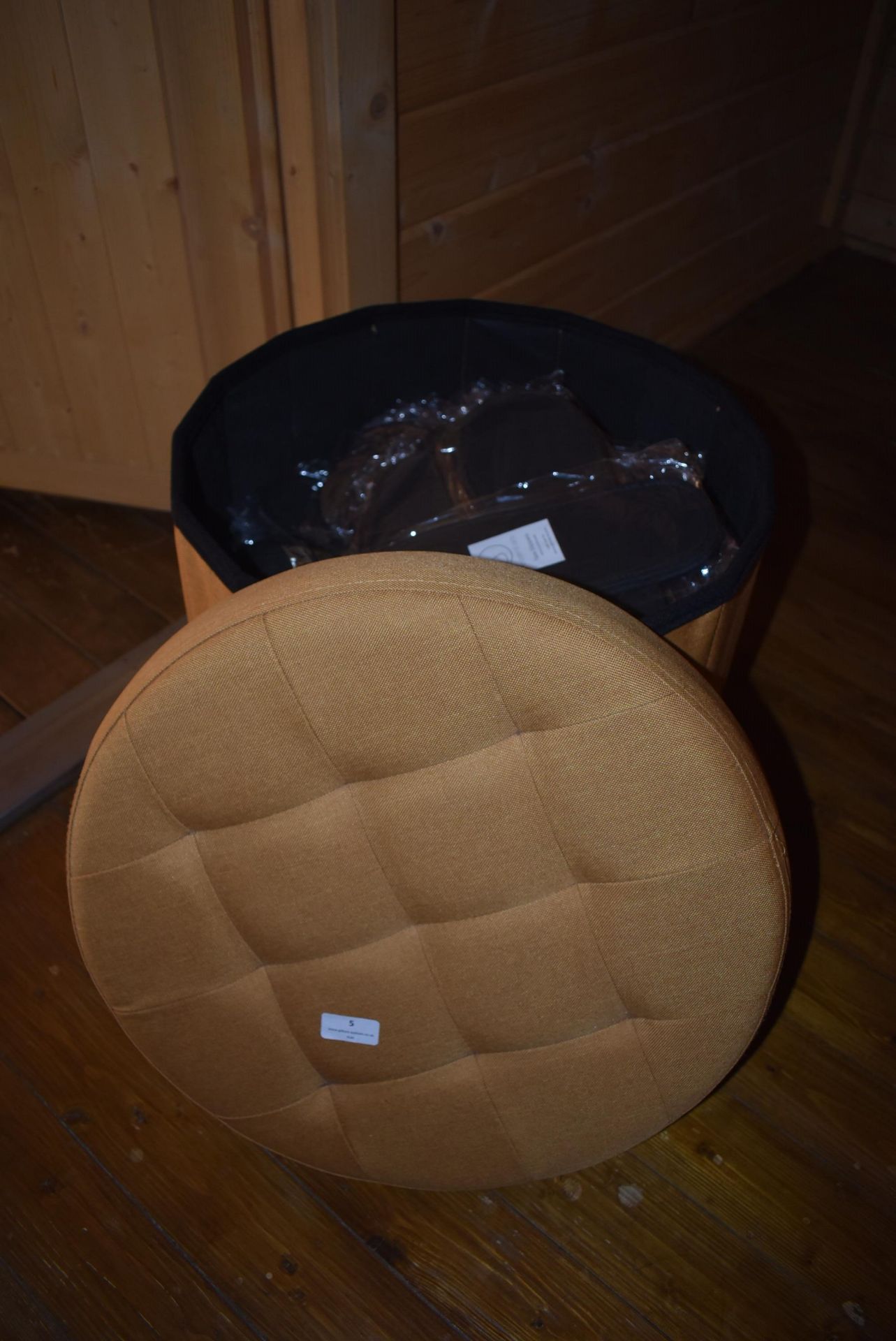 *Lidded Linen Basket Containing Disposable Spa Slippers - Image 2 of 2