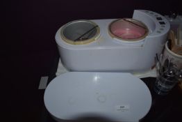 *Twin Wax Pot with Assorted Beauticians Accessories