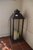 *Lantern Containing Three LED Battery Candles
