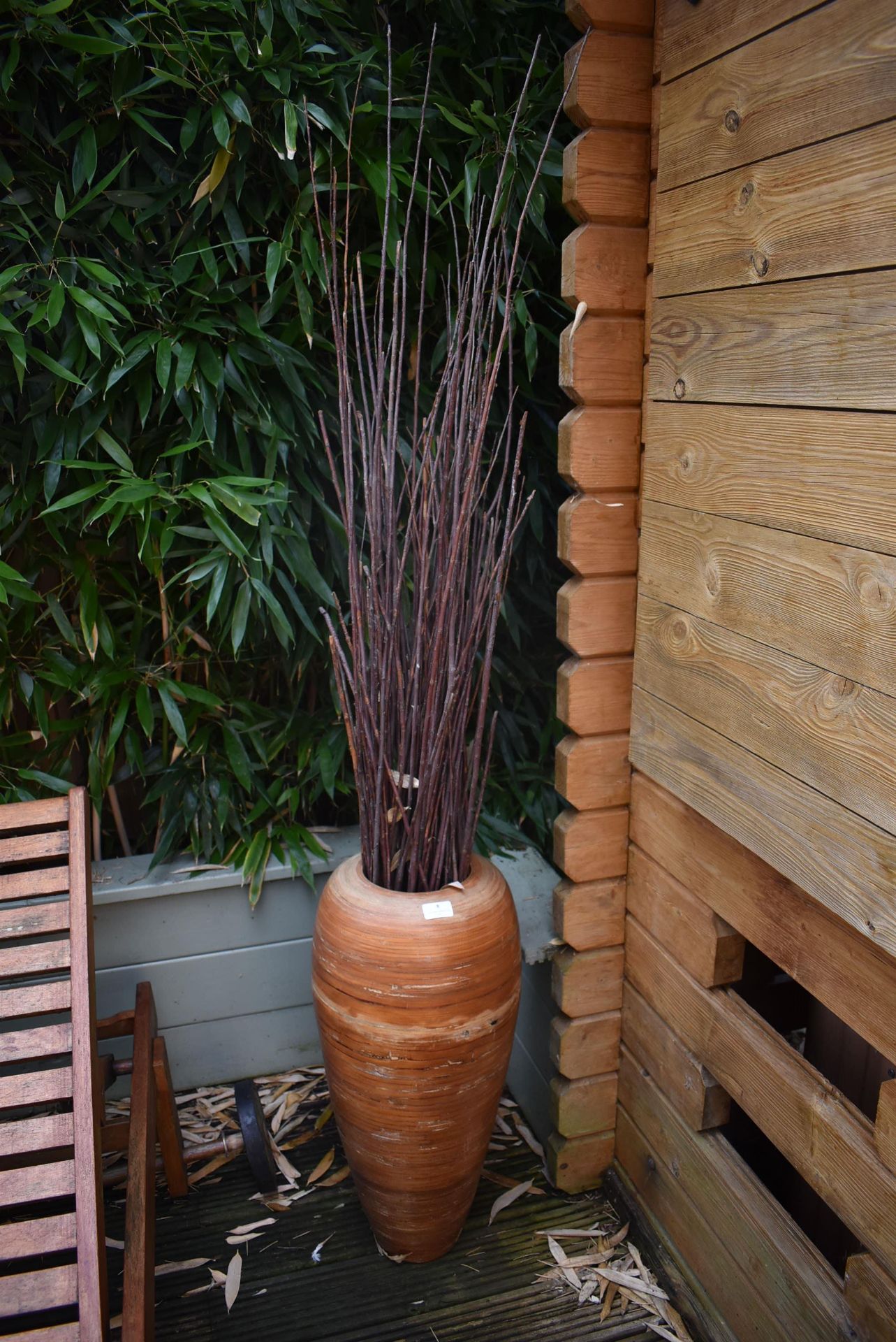 *Willow Sticks in Terracotta Planter