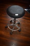 *Hair Stylists Gas-Lift Stool on Chrome Pedestal