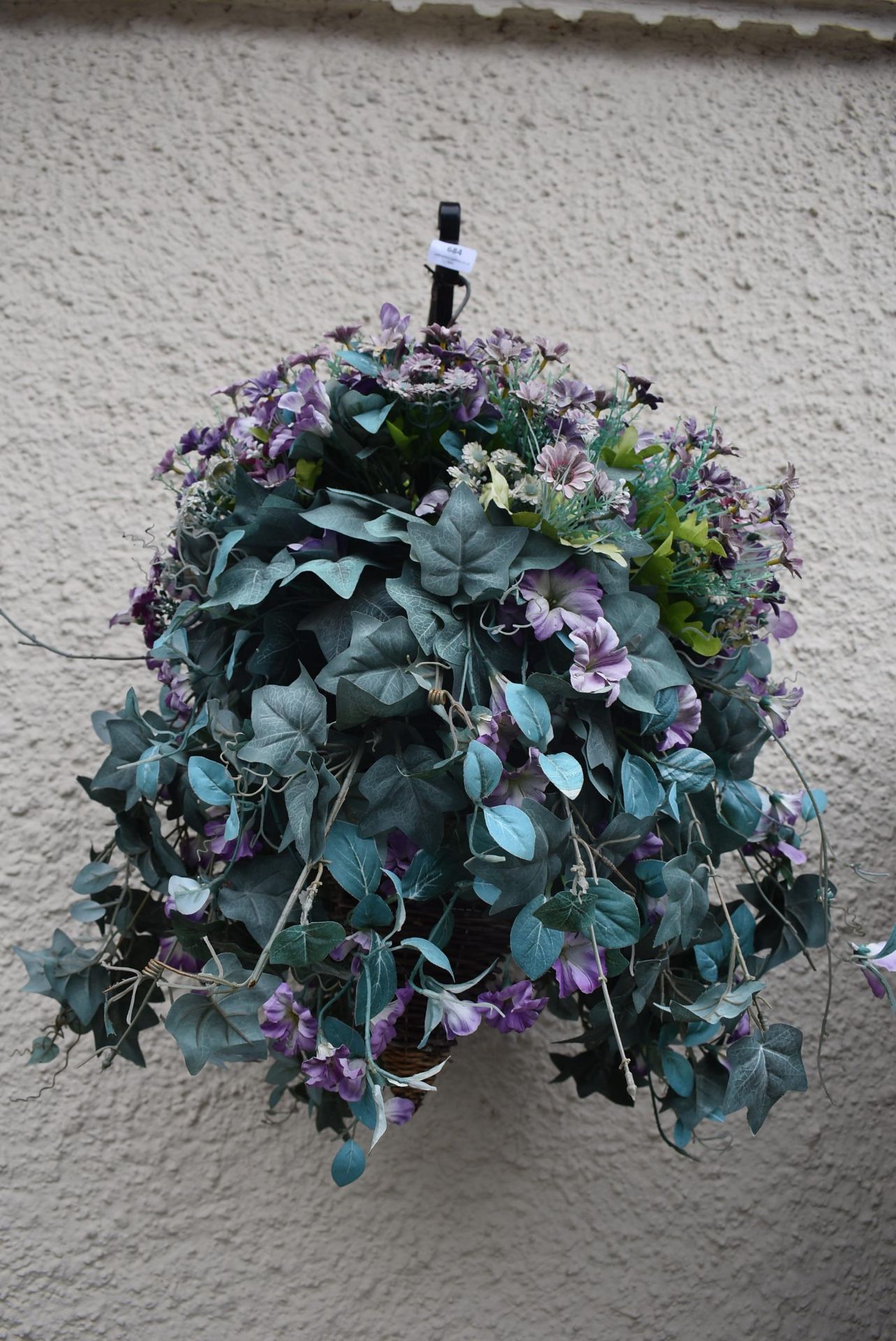 *Hanging Basket with Artificial Foliage Display
