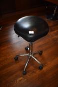 *Hair Stylists Gas-Lift Stool on Chrome Pedestal