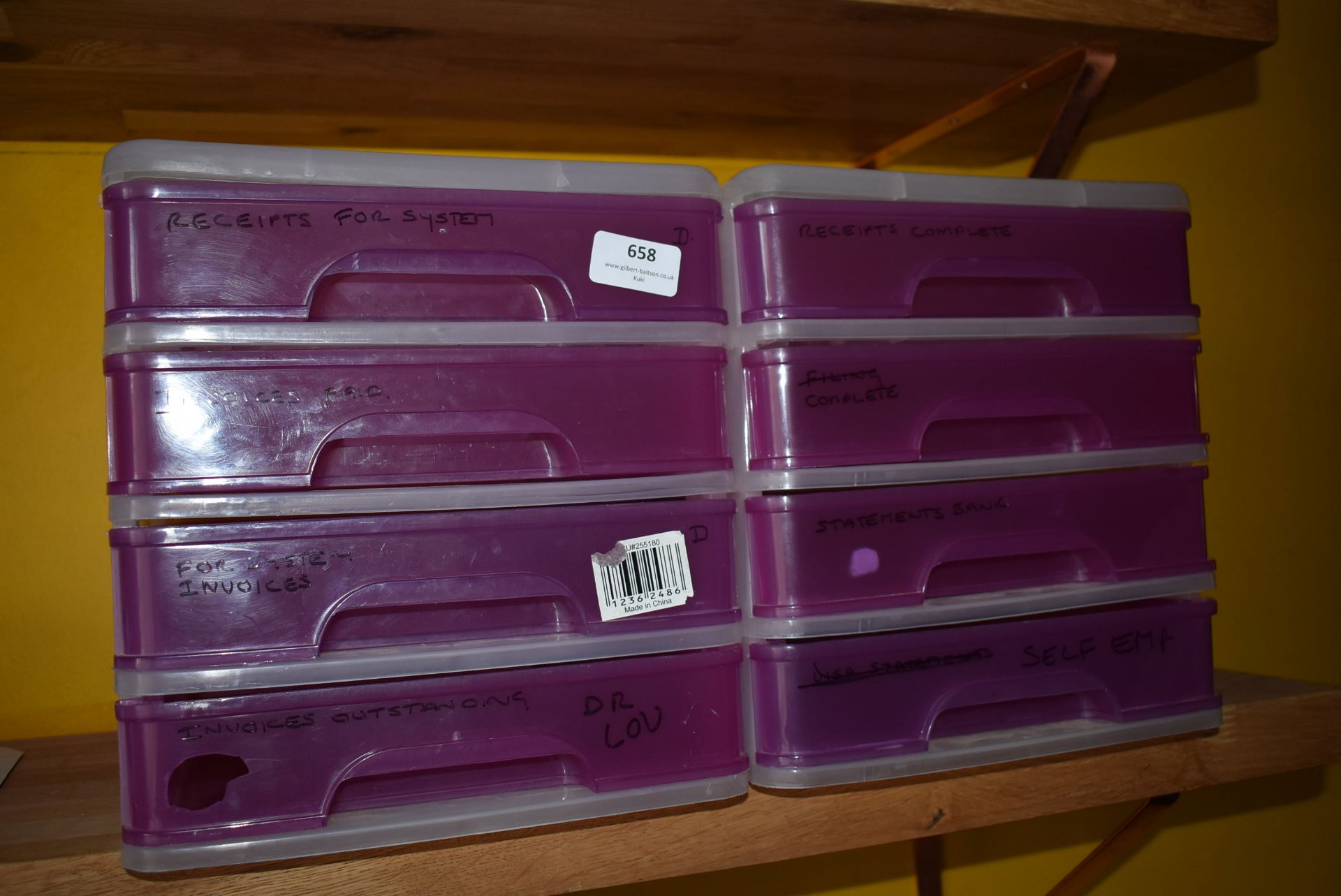*Two Sets of Plastic Storage Drawers