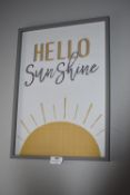 *Hello Sunshine Framed Picture