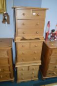 Three Matching Solid Pine Bedside Cabinets