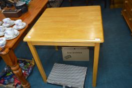 Small Square Beech Wood Table