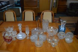 Cut Crystal Glassware, Bowls, Decanters, etc.
