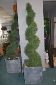 *Artificial Topiary in Planter
