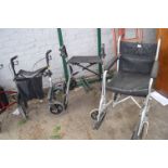 Two Walking Aids and a Wheelchair