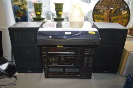 Akai Stereo System with Kenwood PT400 Turntable