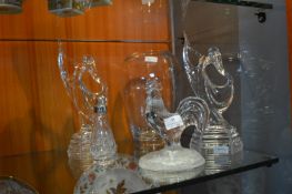 Lead Crystal Glass Ornaments and Vase, etc.