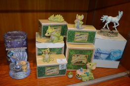 Five Pocket Dragons, Unicorn, and Trinket Box