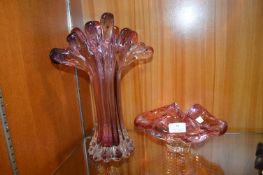 Murano Glass Vase and Dish