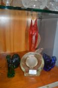 Five Glass Paperweights