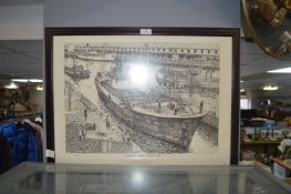 Framed Trawler Print - Leaving St. Andrew Dock, Hu