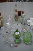 Crystal Jars, Wine Glasses, Decorative Lamp, etc.