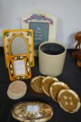 Pottery Picture Frames, Coasters, etc.