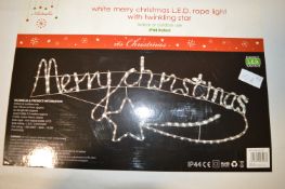 *Three White Merry Christmas LED Rope Lights
